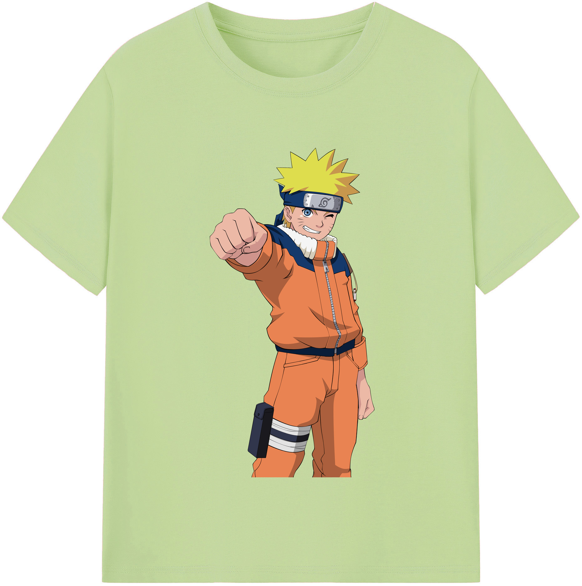（画像用） NARUTO -ナルト- うずまき ナルト Uzumaki Naruto 綿100％半袖Tシャツ（フロントプリント）